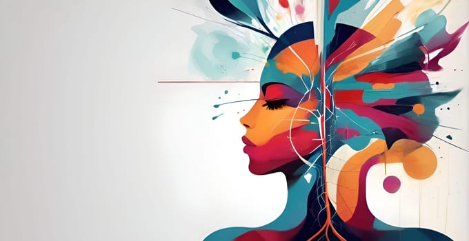 Abstract concept art of menal health problems