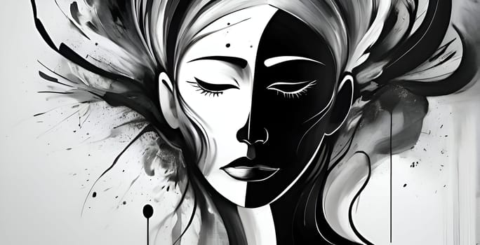 Abstract concept art of menal health problems