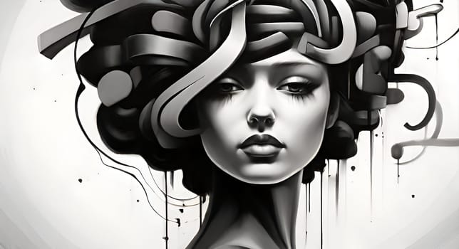 Abstract concept art of menal health problems