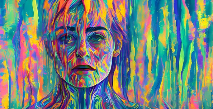 Abstract concept art of menal health problems