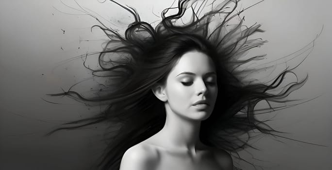 Abstract concept art of menal health problems