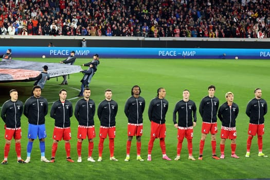 The starting line-up of SC Freiburg for the match of the Football Europa League - Qualification 1/8 Final,SC Freiburg vs RC Lens