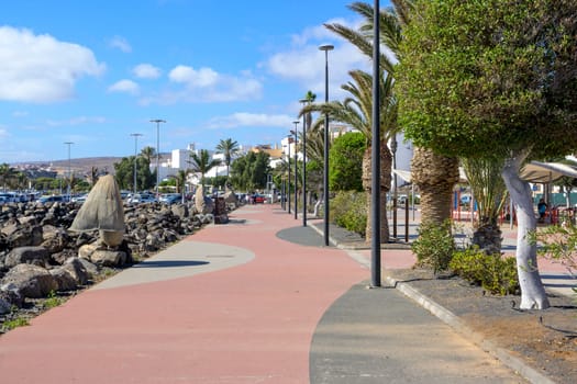 Puerto del Rosario, Spain, February 16th 2024: View on Parque escultorico in Puerto del Rosario, Fuerteventura on the Canary Islands of Spain