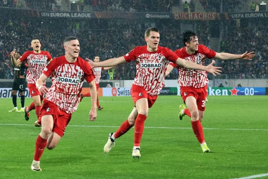 at Soccer Europa League - Qualification 1/8 Final,SC Freiburg vs RC Lens