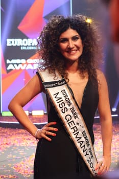 Apameh Schönauer (Berlin),39 years old,successful architect and activist for women's rights wins the election of the Miss Germany Award 2024 - Europapark Rust - The final at Europapark Rust - On Saturday,04 March 2023,the title "Miss Germany"" was awarded for the 20th time in Europapark. 900 guests attended the proclamation at the DOME,and more than 100 media representatives from the press,radio and television were accredited."