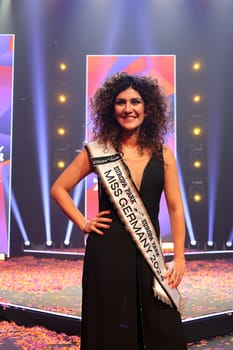 Apameh Schönauer (Berlin),39 years old,successful architect and activist for women's rights wins the election of the Miss Germany Award 2024 - Europapark Rust - The final at Europapark Rust - On Saturday,04 March 2023,the title "Miss Germany"" was awarded for the 20th time in Europapark. 900 guests attended the proclamation at the DOME,and more than 100 media representatives from the press,radio and television were accredited."