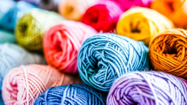 Vibrant thread spools arranged by color create a rainbow effect.Great for craft lessons, DIY project ideas and educational materials.
