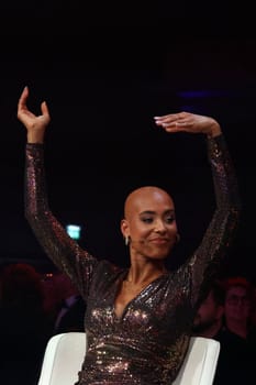 Jury member Sharon Battiste at the Miss Germany Awards 2024 - Europapark Rust - The final at Europapark Rust - On Saturday,04 March 2023,the title "Miss Germany"" was awarded for the 20th time at Europapark. 900 guests attended the proclamation at the DOME,and more than 100 media representatives from the press,radio and television were accredited."