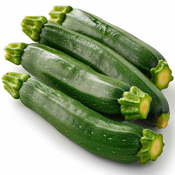 Zucchini isolated on white isolated background AI generated image