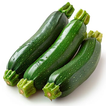 Zucchini isolated on white isolated background AI generated image