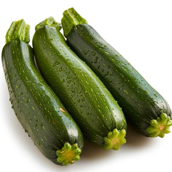 Zucchini isolated on white isolated background AI generated image