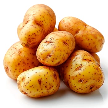 Potato vegetable on white isolated background AI generated image