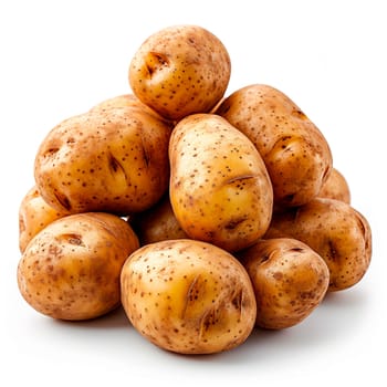 Potato vegetable on white isolated background AI generated image