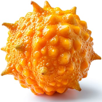 Kiwano fruit fruit on white isolated background AI generated image