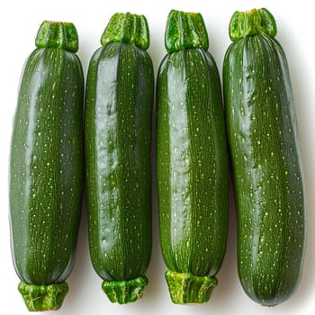 Zucchini isolated on white isolated background AI generated image