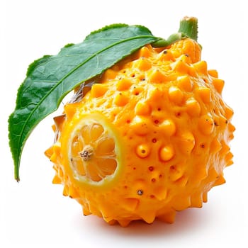 Kiwano fruit fruit on white isolated background AI generated image