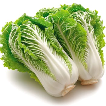 Chinese Chinese cabbage on white isolated background AI generated image
