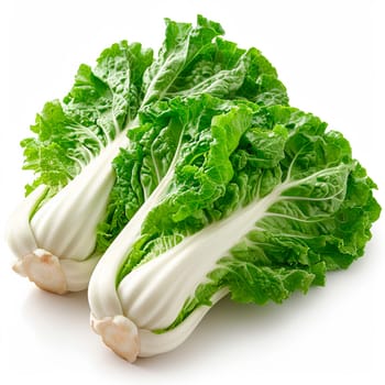 Chinese Chinese cabbage on white isolated background AI generated image