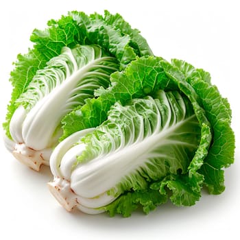 Chinese Chinese cabbage on white isolated background AI generated image