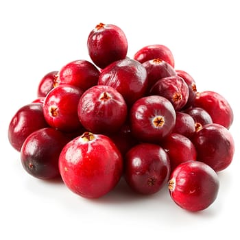 Cranberry berry on white isolated background AI generated image