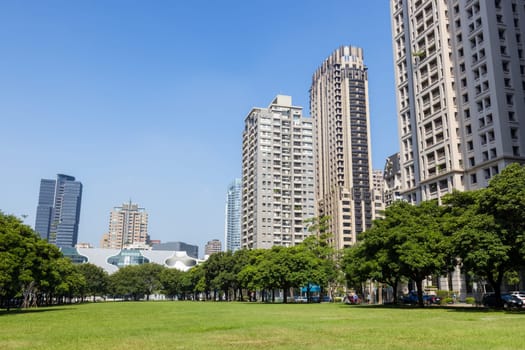 Taichung, Taiwan 21 October 2021: Taichung city with apartment building