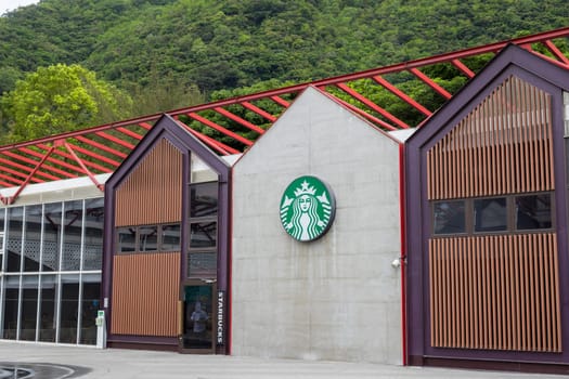 Hualien, Taiwan 15 May 2023: Starbucks coffee in Daka at Hualien district