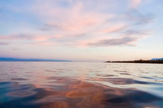 Waters of Lake Baikal, The water surface of Baikal, a beautiful landscape