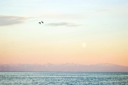 Waters of Lake Baikal, The water surface of Baikal, a beautiful landscape