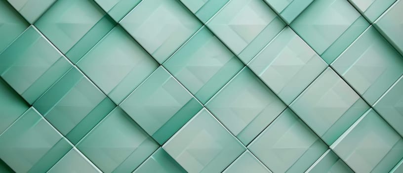 Capturing a serene atmosphere, this image features geometric tiles in soothing light green shades. The design promotes a sense of calm and relaxation with its harmonious pattern