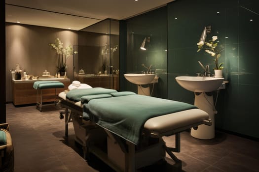 Spa preparation. Beauty skincare cream. Generate Ai
