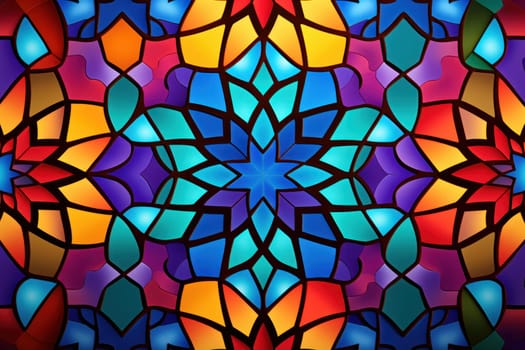Zelij pattern. Art design star. Generate Ai