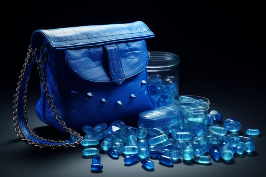 Personalized Prescription medicine bag pharmacy. Health cure. Generate Ai