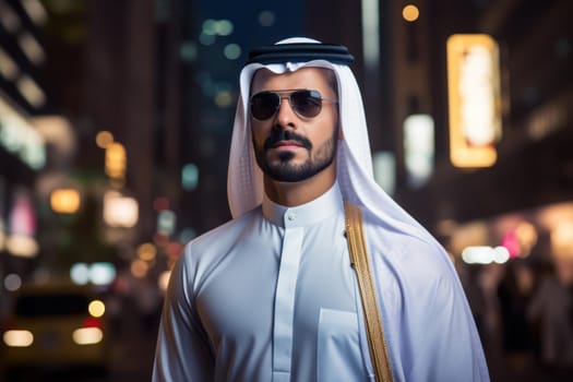 Smiling arab businessman. Adult happy. Generate Ai