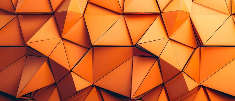 This image presents a warm, inviting background of geometric tiles in rich orange hues. The seamless pattern exudes a cozy warmth, perfect for creating an inviting atmosphere
