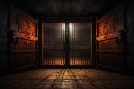 Prison doors open. Empty release. Generate Ai