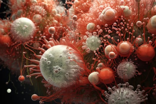 Harmful Proliferating bacteria health. Mildew science. Generate Ai