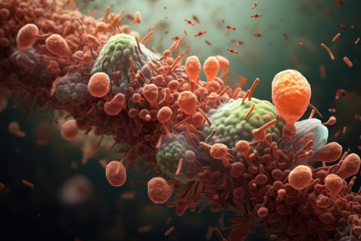 Proliferating bacteria health. Mildew science. Generate Ai