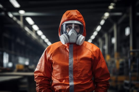 Person protective gear industry. Architect building. Generate Ai