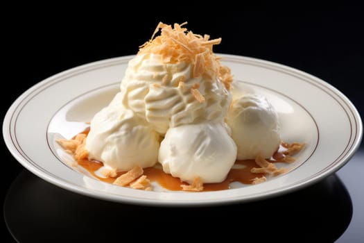 Puffs chocolate dessert diet. Food cake. Generate Ai