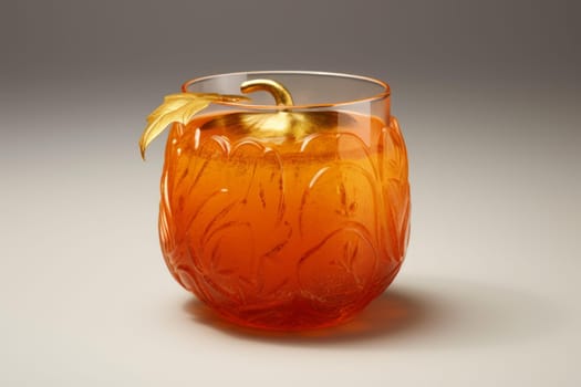 Pumpkin drink glass. Juice raw nutrition beverage fresh. Generate Ai