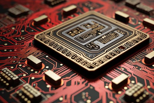 Printed digital circuit. Computer science. Generate Ai