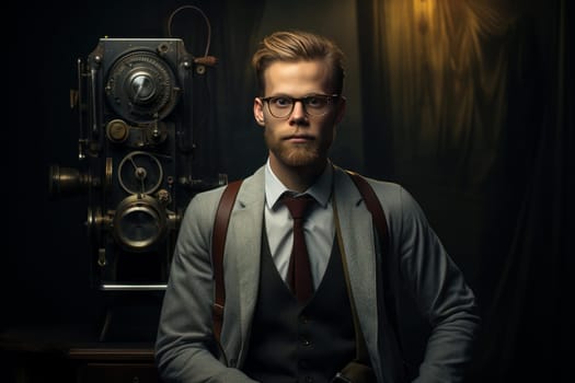 Businessman suit man. Person ceo. Generate Ai