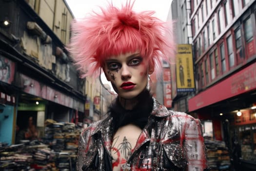 Punk guy. Metal rock man. Generate Ai