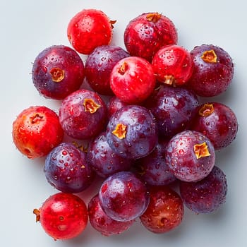 Red currant berry on a white isolated background AI generated image