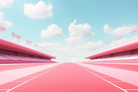 Race track mockup. Finish start. Generate Ai