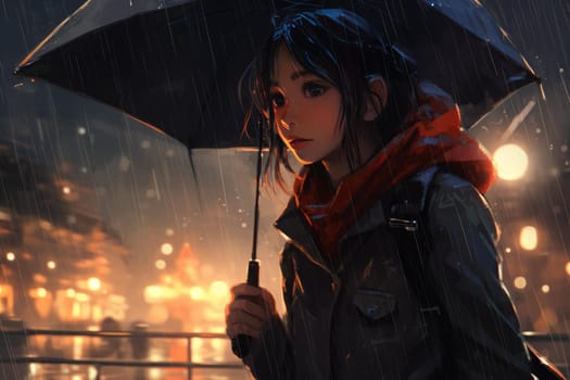 Rainy weather outside. Glass season. Generate Ai