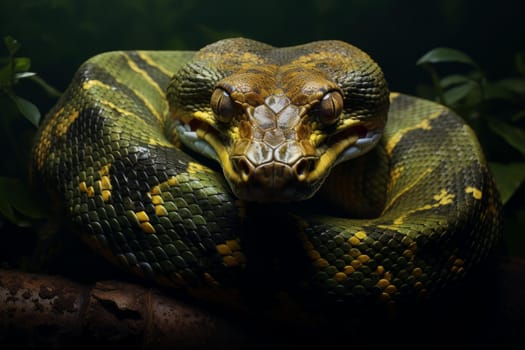 Phyton snake. Animal beauty tropical. Generate Ai