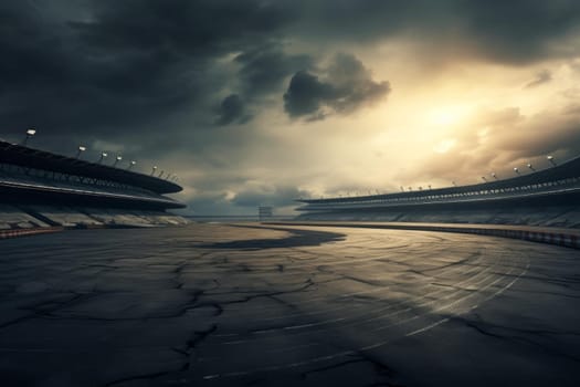 Car race track. Circuit line. Generate Ai