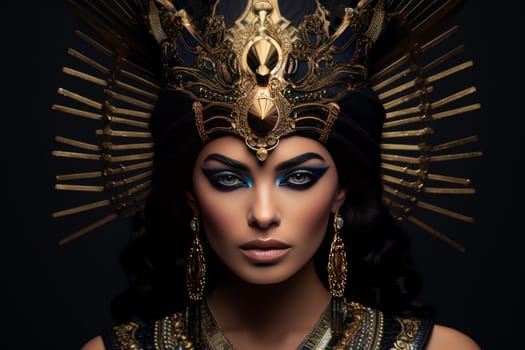 Queen of Egypt. Fashion hair beauty. Generate AI