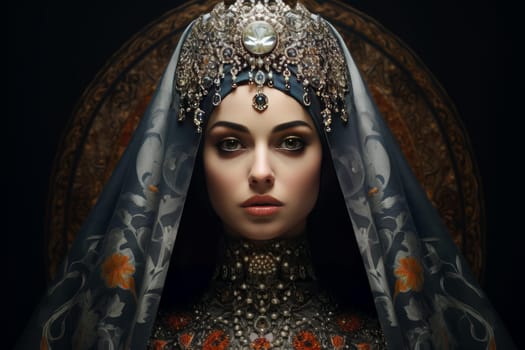Persian queen portrait. Arabic magic. Generate Ai